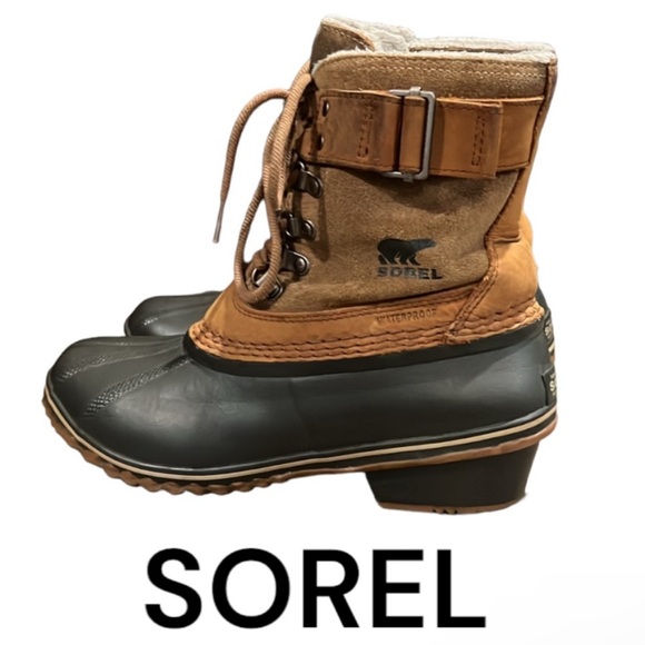 Authentic Sorel signature waterproof winter boots sz 8 Euro 39 - Picture 1 of 13